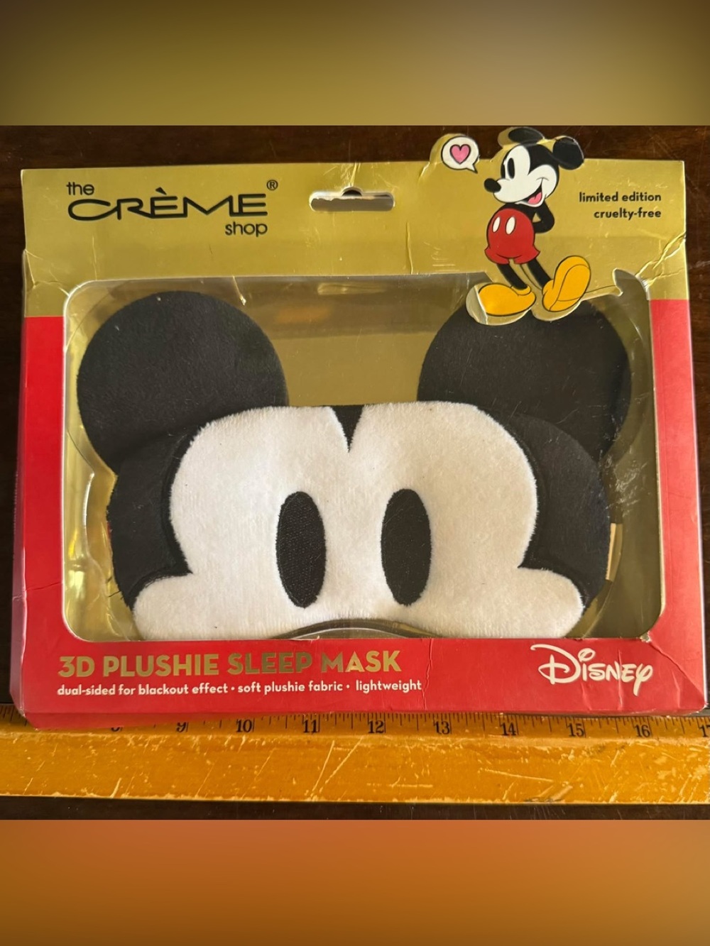 Disney Black and White Mickey Mouse Plush Sleep Mask